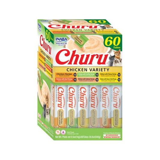 Pamlsok Inaba Churu cat Kura 6 príchutí 60 túb 840 g